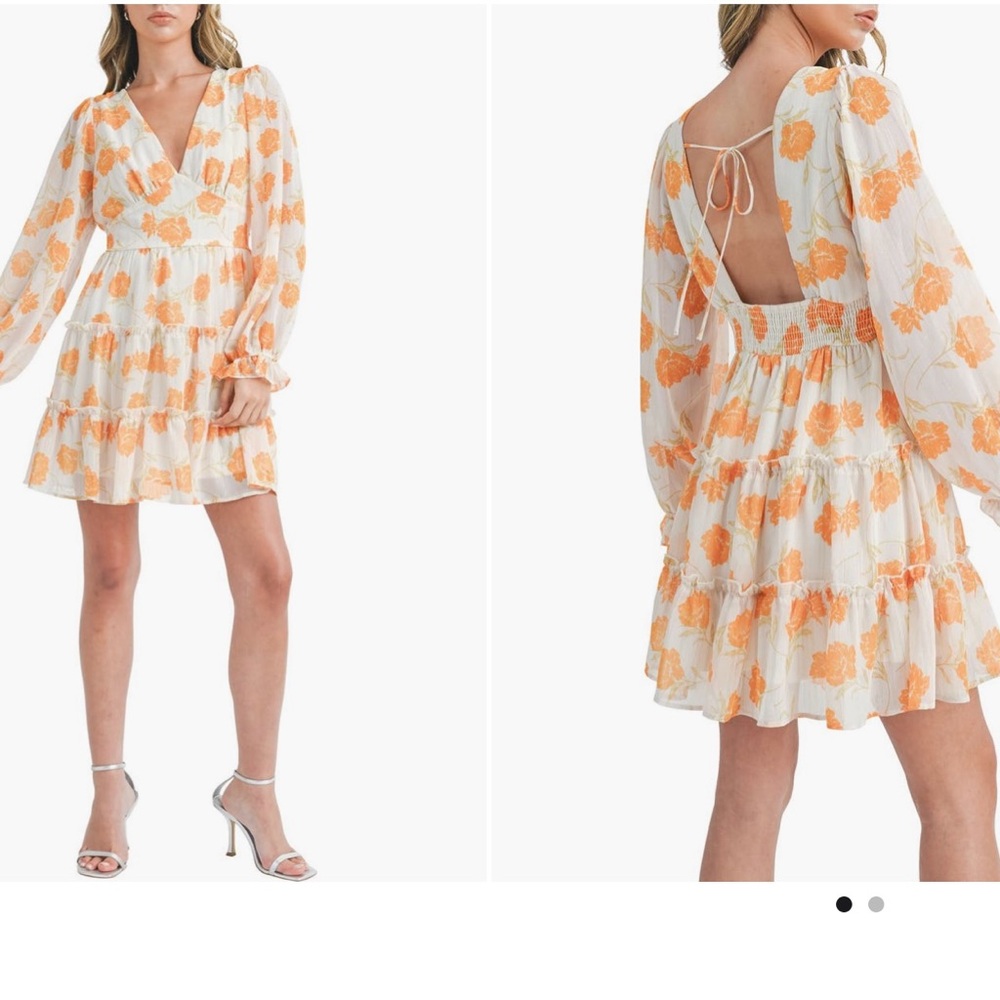 Floral Orange Dress